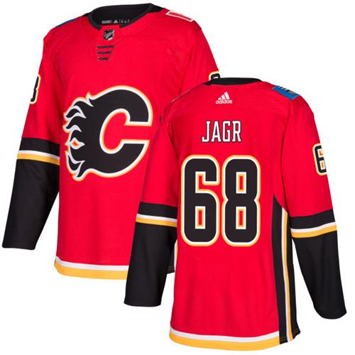 Adidas Flames #68 Jaromir Jagr Red Home Authentic Stitched NHL Jersey - Click Image to Close
